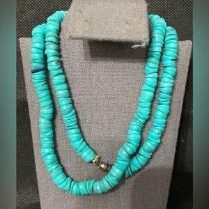 Vintage Turquoise Acrylic beaded necklace